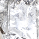 CHANEL Choco Bar Chain Tote Bag No5 Canvas Navy Silver CC Auth 164674V-9