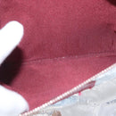 CHANEL Choco Bar Chain Tote Bag No5 Canvas Navy Silver CC Auth 164674V-22