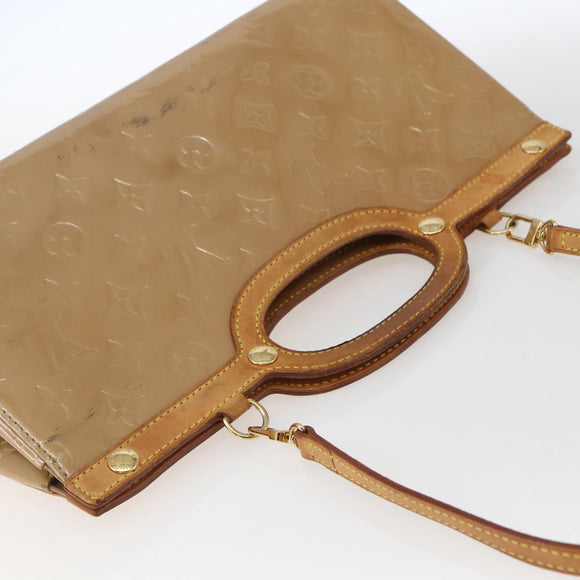 LOUIS VUITTON Monogram Vernis Roxbury Drive Bag 2Way Noisette M91372 Auth 164676