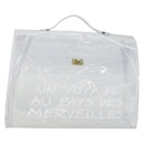 HERMES Vinyl Kelly Hand Bag Vinyl Clear Auth 164684-1