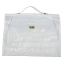 HERMES Vinyl Kelly Hand Bag Vinyl Clear Auth 164684-2