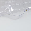 HERMES Vinyl Kelly Hand Bag Vinyl Clear Auth 164684-7