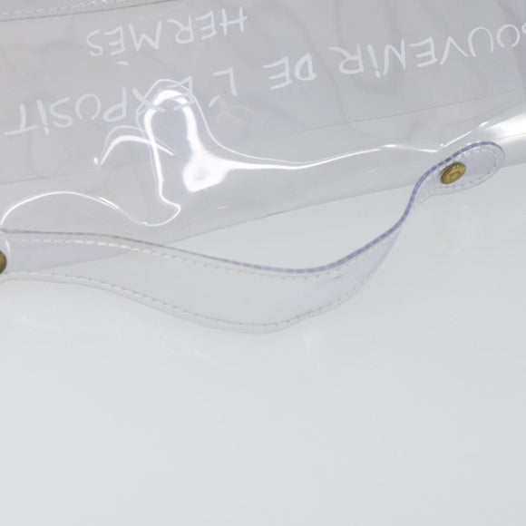 HERMES Vinyl Kelly Hand Bag Vinyl Clear Auth 164684