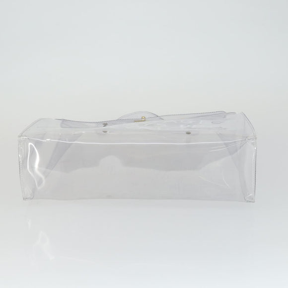 HERMES Vinyl Kelly Hand Bag Vinyl Clear Auth 164684
