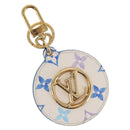 LOUIS VUITTON Monogram Watercolor Pocket Mirror Charm White M01375 Auth 164685M-1