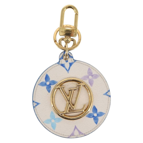 LOUIS VUITTON Monogram Watercolor Pocket Mirror Charm White M01375 Auth 164685M