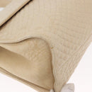 BALLY Hand Bag Leather 2way Ivory Gold Auth 164690-12