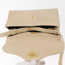 BALLY Hand Bag Leather 2way Ivory Gold Auth 164690-17