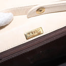 BALLY Hand Bag Leather 2way Ivory Gold Auth 164690-18