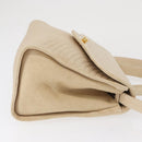 BALLY Hand Bag Leather 2way Ivory Gold Auth 164690-4