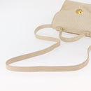 BALLY Hand Bag Leather 2way Ivory Gold Auth 164690-9