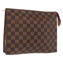 LOUIS VUITTON Damier Ebene Poche Toilette 26 Pouch N47543 LV Auth 164696-1