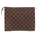 LOUIS VUITTON Damier Ebene Poche Toilette 26 Pouch N47543 LV Auth 164696-2