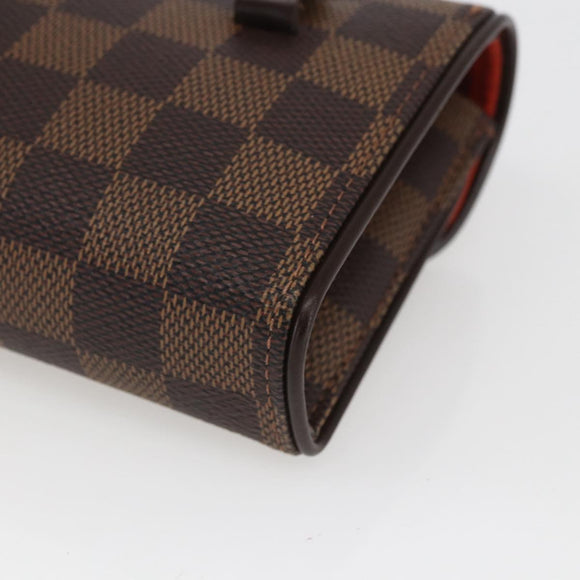 LOUIS VUITTON Damier Ebene Pochette Florentine Waist bag N51856 LV Auth 164702