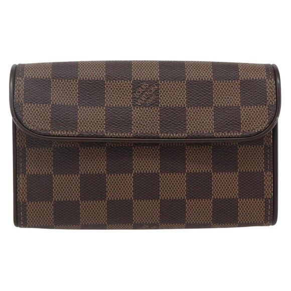 LOUIS VUITTON Damier Ebene Pochette Florentine Waist bag N51856 LV Auth 164702