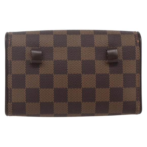 LOUIS VUITTON Damier Ebene Pochette Florentine Waist bag N51856 LV Auth 164702