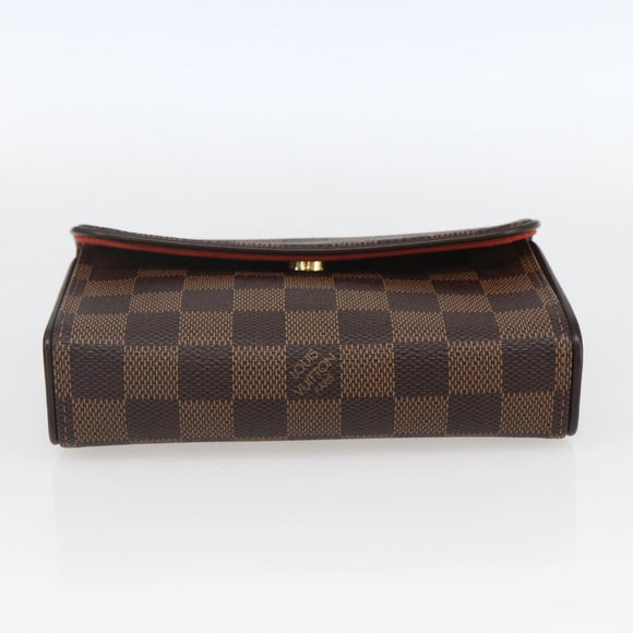 LOUIS VUITTON Damier Ebene Pochette Florentine Waist bag N51856 LV Auth 164702