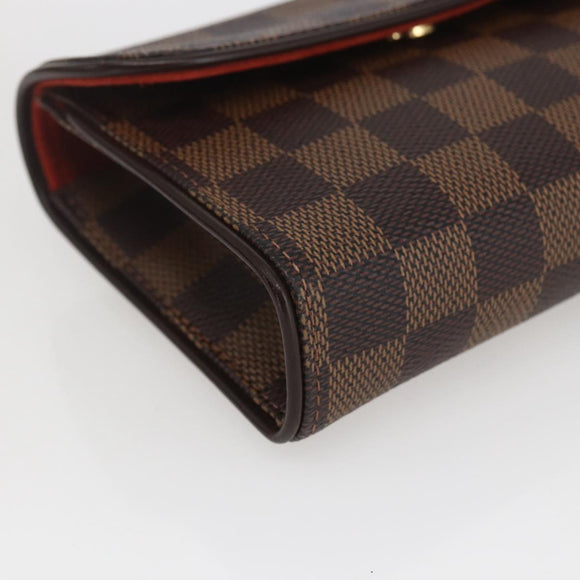LOUIS VUITTON Damier Ebene Pochette Florentine Waist bag N51856 LV Auth 164702