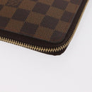LOUIS VUITTON Damier Ebene Zippy Organizer Long Wallet N60003 LV Auth 164703V-15