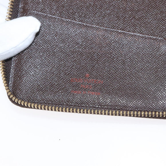 LOUIS VUITTON Damier Ebene Zippy Organizer Geldbörse N60003 LV Auth 164703V