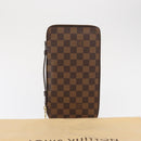 LOUIS VUITTON Damier Ebene Zippy Organizer Long Wallet N60003 LV Auth 164703V-12