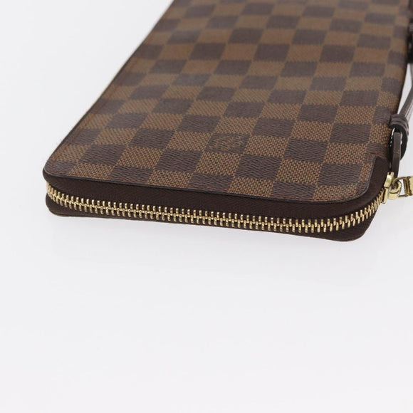 LOUIS VUITTON Damier Ebene Zippy Organizer Geldbörse N60003 LV Auth 164703V