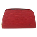 LOUIS VUITTON Epi Dauphine PM Pouch Castilian Red M48447 LV Auth 164704-13