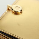 LOEWE Anagram Compact Wallet Leather Gold Silver Auth 164706V-7