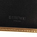 LOEWE Anagram Compact Wallet Leather Gold Silver Auth 164706V-21