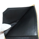 LOEWE Anagram Compact Wallet Leather Gold Silver Auth 164706V-22