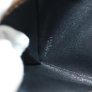 LOEWE Anagram Compact Wallet Leather Gold Silver Auth 164706V-11