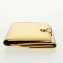 LOEWE Anagram Compact Wallet Leather Gold Silver Auth 164706V-4