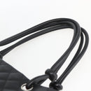 CHANEL Cambon Line Matelasse Tote Bag Leather Black Silver CC Auth 164709SM-8