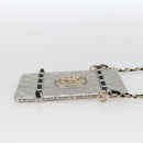 CHANEL Chain Neck Card Case metal Silver tone CC Auth 164711SM-4