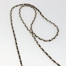 CHANEL Chain Neck Card Case metal Silver tone CC Auth 164711SM-8