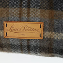LOUIS VUITTON Travel Set Eye Mask Cushion Wool 3 Set Gray R99136 Auth 164714-10