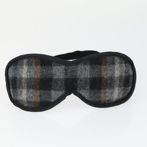 LOUIS VUITTON Travel Set Eye Mask Cushion Wool 3 Set Gray R99136 Auth 164714
