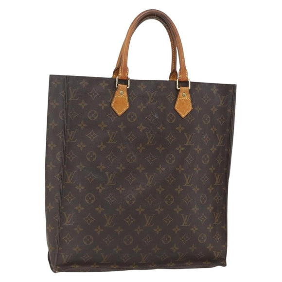 LOUIS VUITTON Monogram Sac Plat Hand Bag M51140 LV Auth 164715