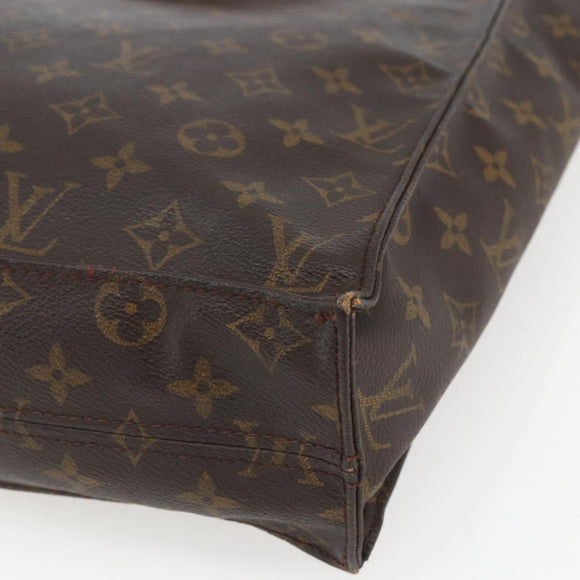LOUIS VUITTON Monogram Sac Plat Hand Bag M51140 LV Auth 164715