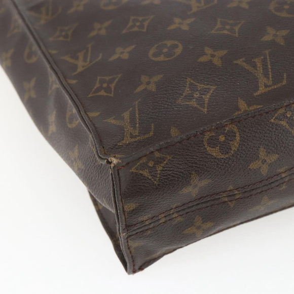 LOUIS VUITTON Monogram Sac Plat Hand Bag M51140 LV Auth 164715