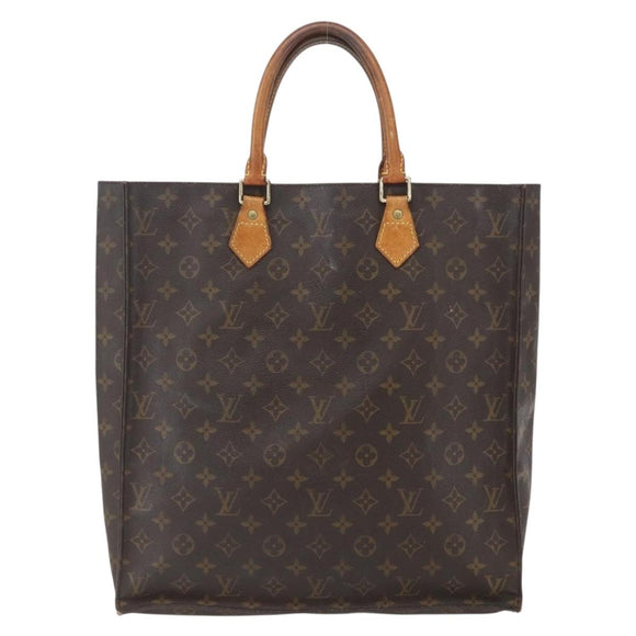 LOUIS VUITTON Monogram Sac Plat Hand Bag M51140 LV Auth 164715