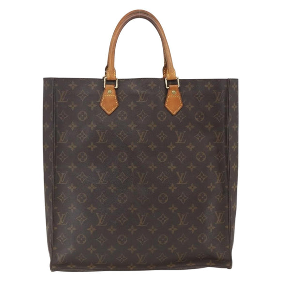 LOUIS VUITTON Monogram Sac Plat Hand Bag M51140 LV Auth 164715