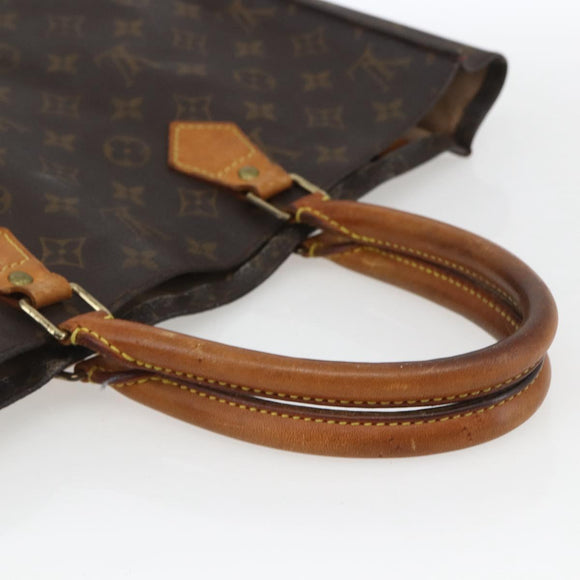 LOUIS VUITTON Monogram Sac Plat Hand Bag M51140 LV Auth 164715