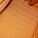MCM Vicetos Logogram Boston Bag PVC Leather Brown Gold Auth 164740-11