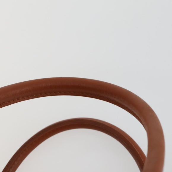 MCM Vicetos Logogram Boston Bag PVC Leather Brown Gold Auth 164740