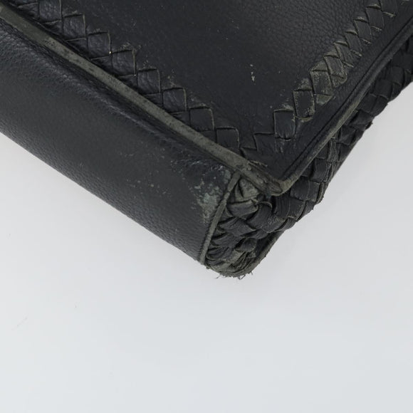 BOTTEGA VENETA INTRECCIATO Hand Bag Leather 2way Black Auth 164741