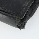 BOTTEGA VENETA INTRECCIATO Hand Bag Leather 2way Black Auth 164741-17
