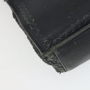 BOTTEGA VENETA INTRECCIATO Hand Bag Leather 2way Black Auth 164741-18