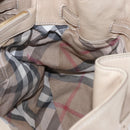 BURBERRY Shoulder Bag Leather Beige Gold Auth 164742-22