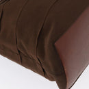 Salvatore Ferragamo Tote Bag Canvas Brown Gold Auth 164746-12